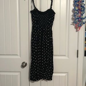 XS Francesca’s black and white polka dot maxi-dress